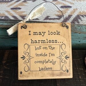 Hanging or dresser sign bad ass girl